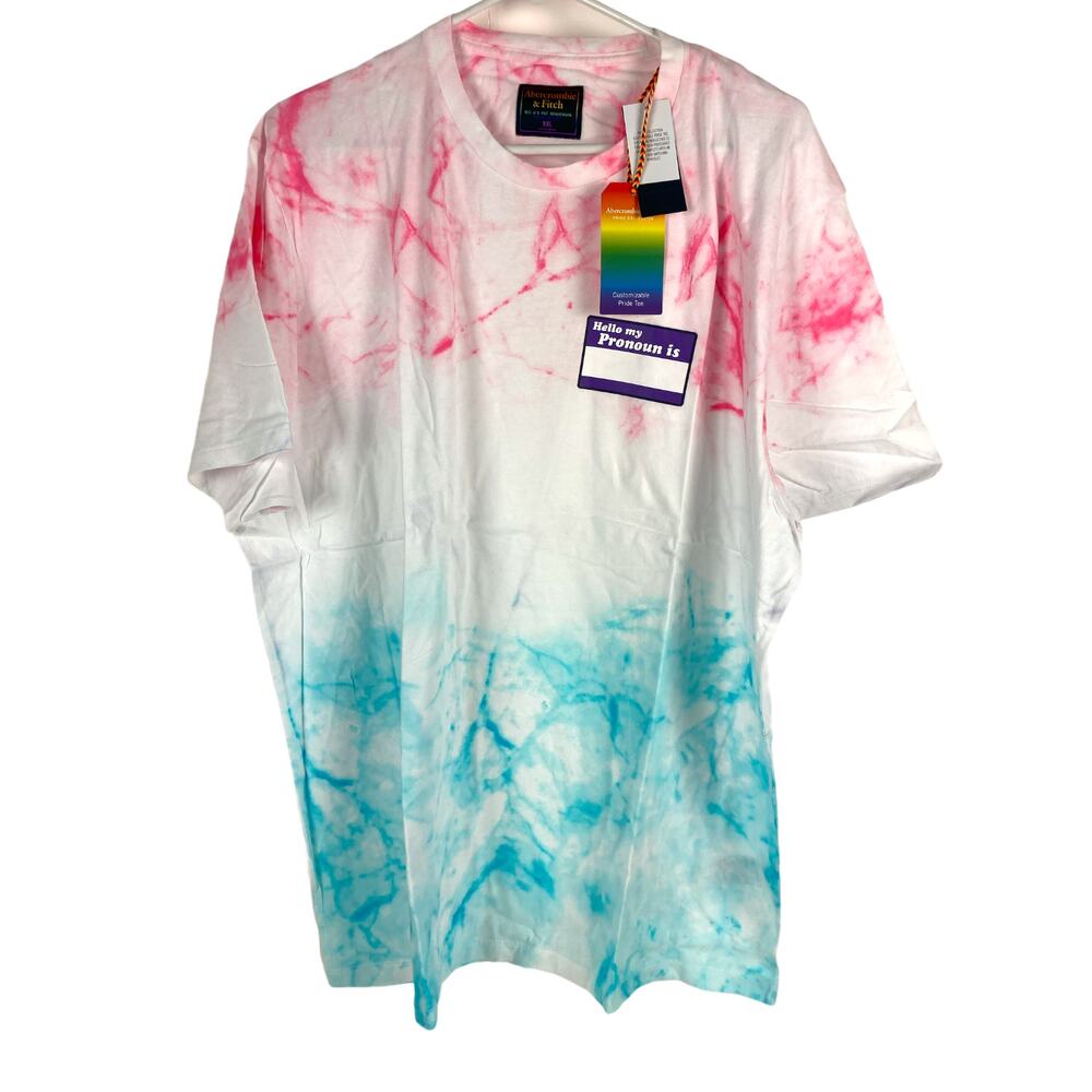Abercrombie & Fitch LGBTQ Pride Unisex Tie Dye Cotton Short Sleeve Shirt Large